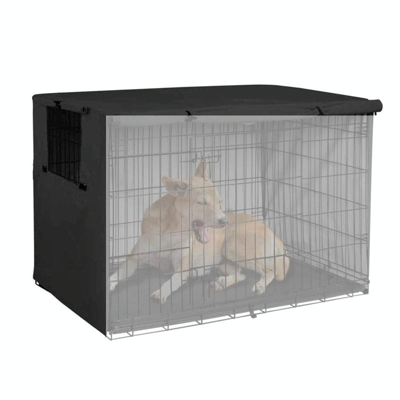 Outdoor Pet Cage Cover - Waterproof & Dustproof - 79x50.8x53cm - Black
