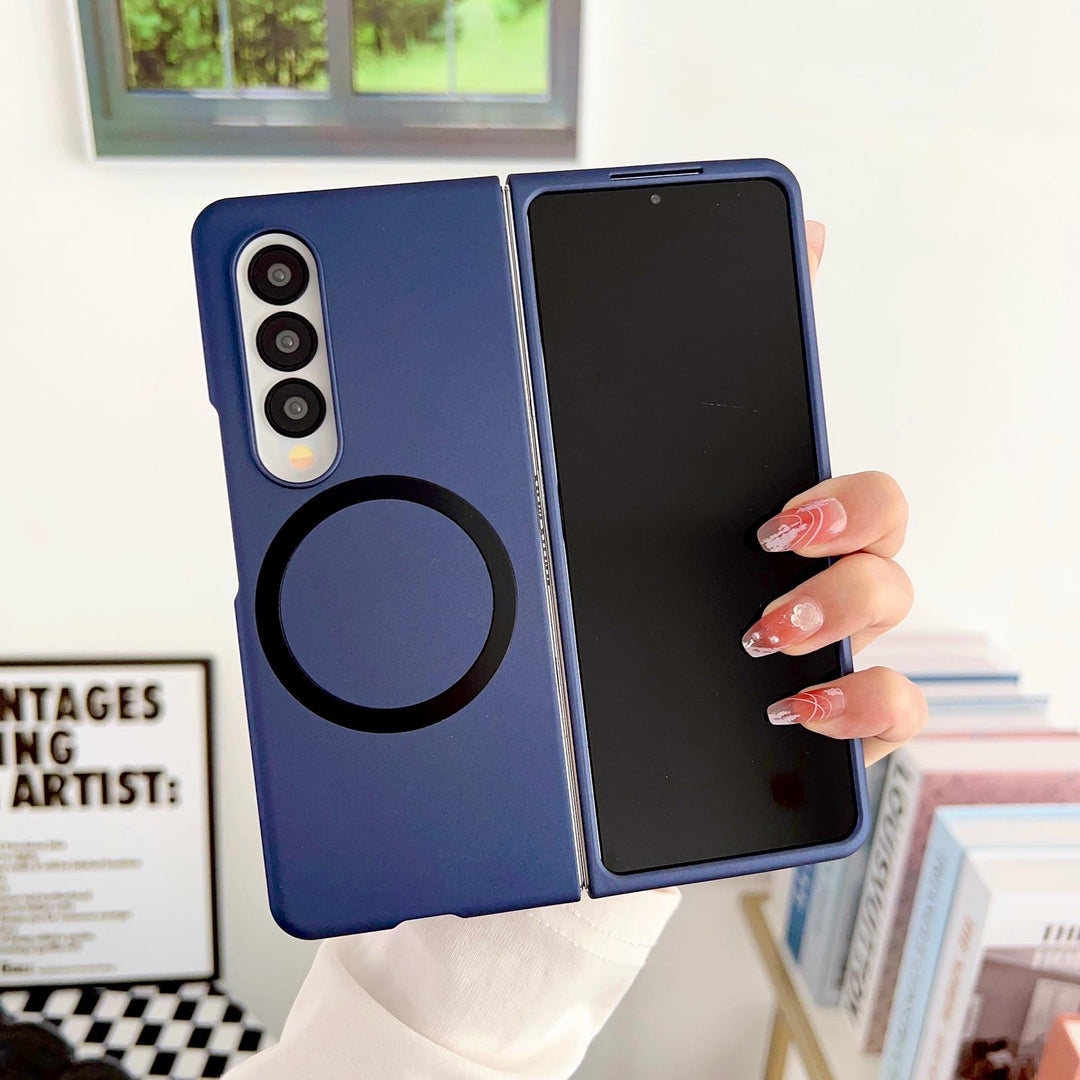 For Samsung Galaxy Z Fold4 5G Shockproof Magnetic Phone Case - Skin Protection - Blue