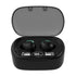 Mini Tws Wireless Bluetooth Earphones with Touch Display - Black