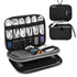 Portable Multi-functional Headphone Charger and Data Cable Storage Bag - 25 x 18 x 5cm - Black