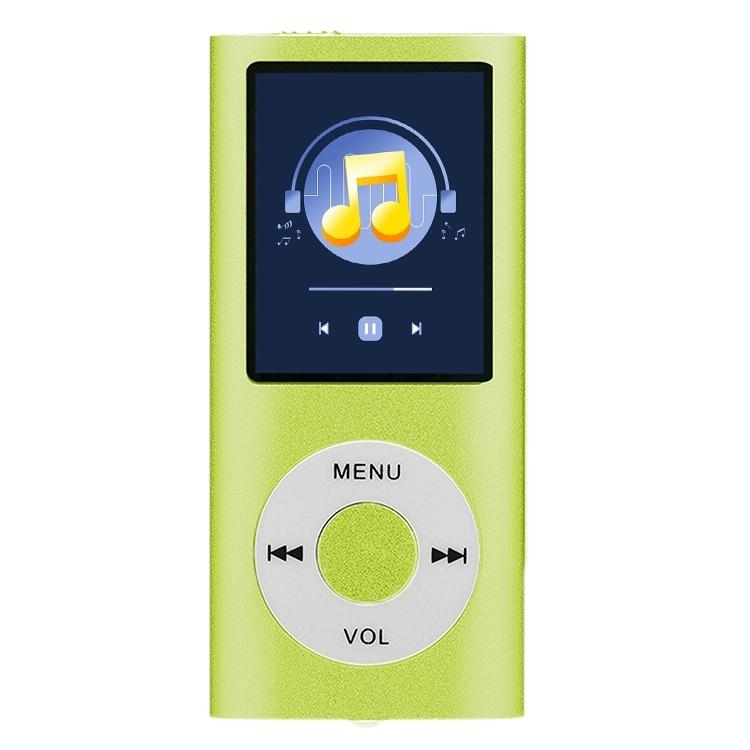 1.8 Inch Metal Mp4 Player + 16G Tf Card + Earphone + Cable - Green - With Earphone+Cable