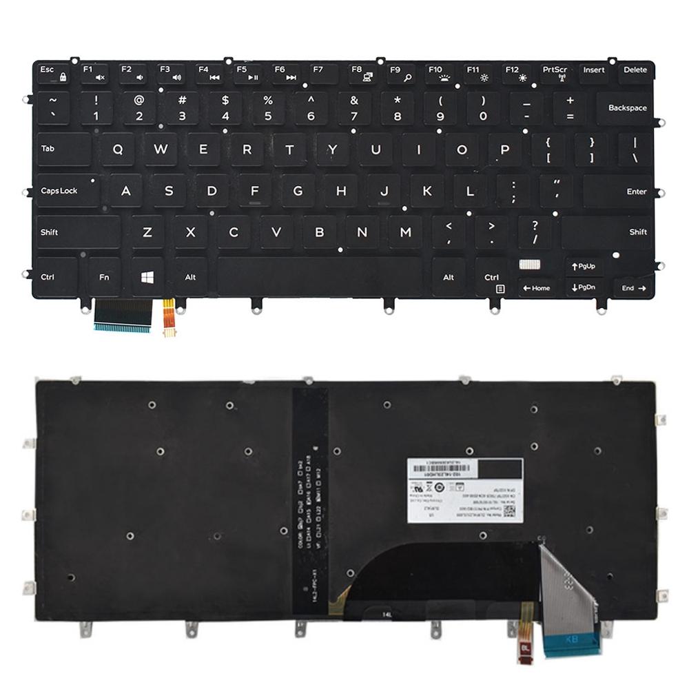 Backlit us Keyboard for Dell Xps 15 9550 / 9560 - Black