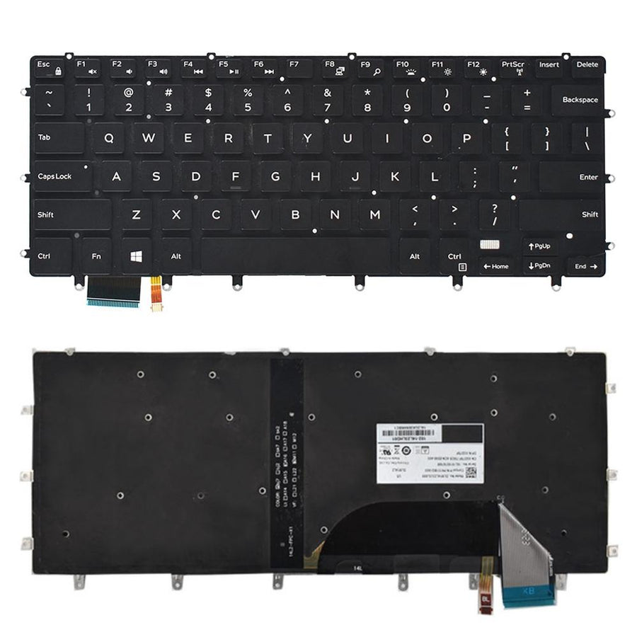Backlit us Keyboard for Dell Xps 15 9550 / 9560 - Black