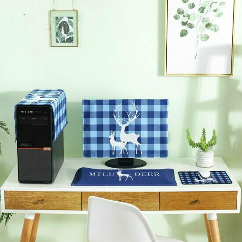 Universal 3-in-1 Desktop Pc Dust Cover - Fits 25-27 Inch - Deer