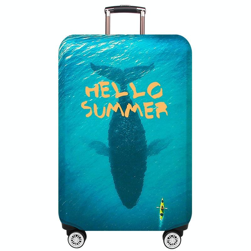 Protective Cover for Trolley Luggage - Durable and Dustproof - Large Size - Deep Sea Whale - Xl