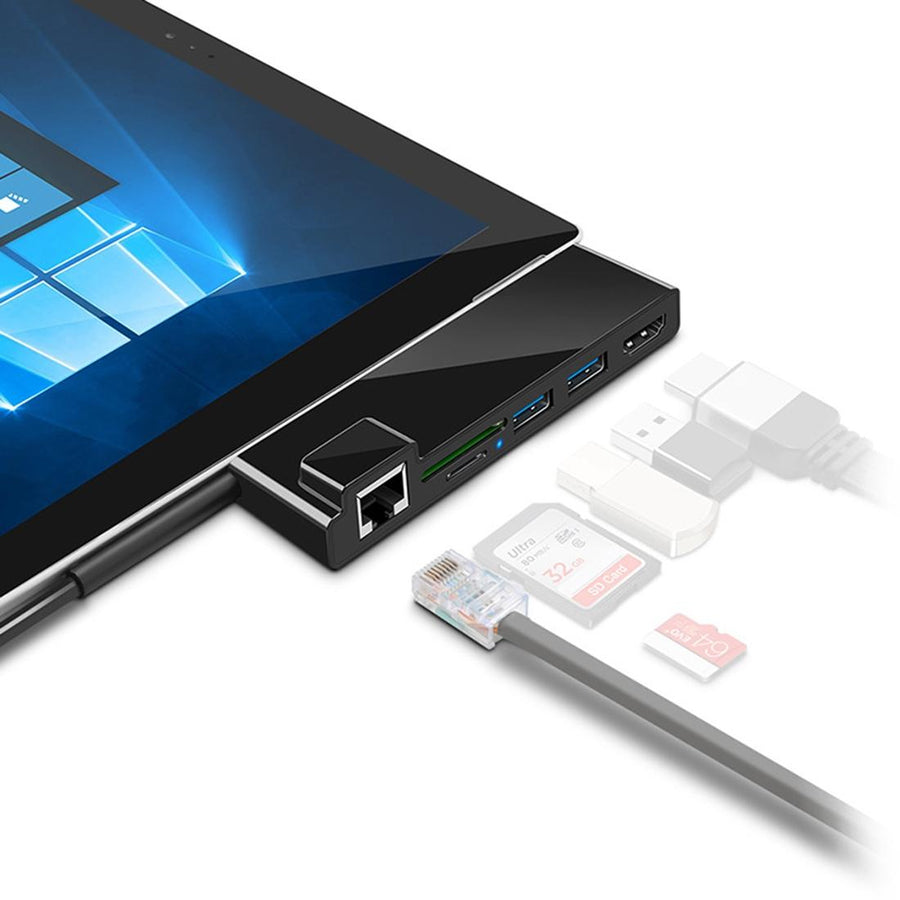 4K Hdmi Adapter With Usb Rj45 And Sd / Tf Reader