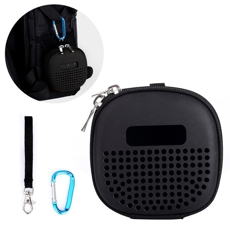 Shockproof Eva Bag for Bose Soundlink Micro Speaker - Portable with Rope & Metal Buckle Black