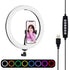 30cm Curved Surface Led Ring Light with Tripod and Phone Clamp - 10 Modes 8 Colours Usb Powered