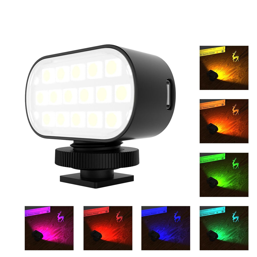 Portable Live Video Led Light for Beauty Photography and Selfies - Black