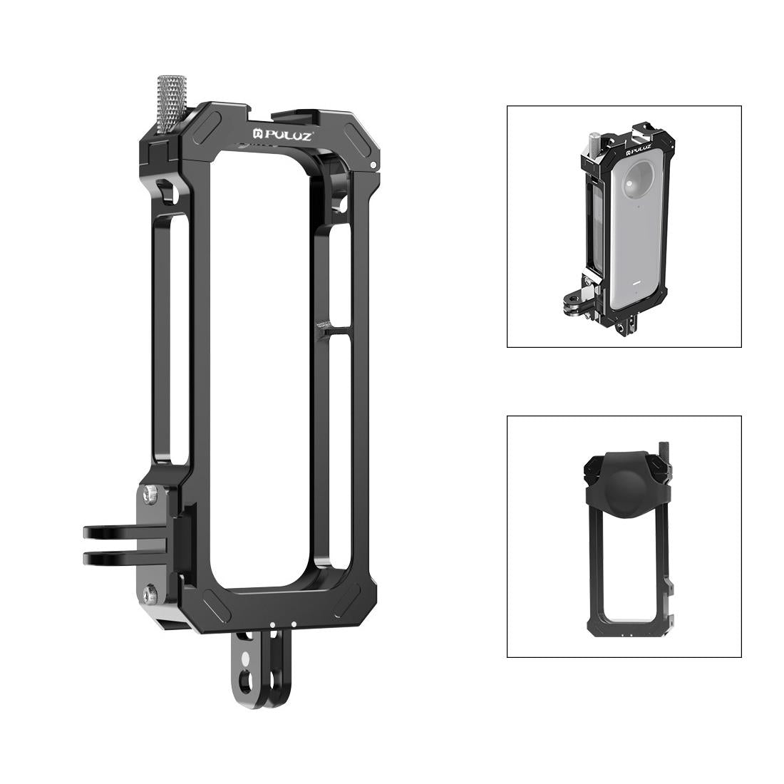 Metal Protective Cage for Insta360 X3 with Cold Shoe and Tripod Adapter