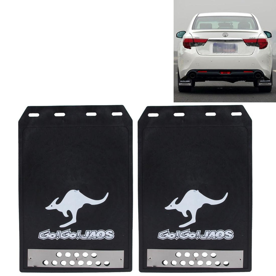 Premium Heavy Duty Molded Splash Front And Rear Mud Flaps Fender Guard Medium Size Random Pattern Delivery - Black