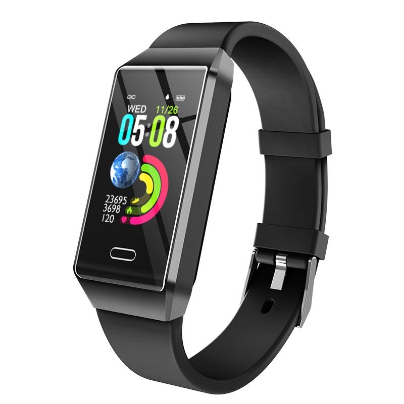Waterproof Smart Bracelet With Tft Screen - 6 Inches - Black