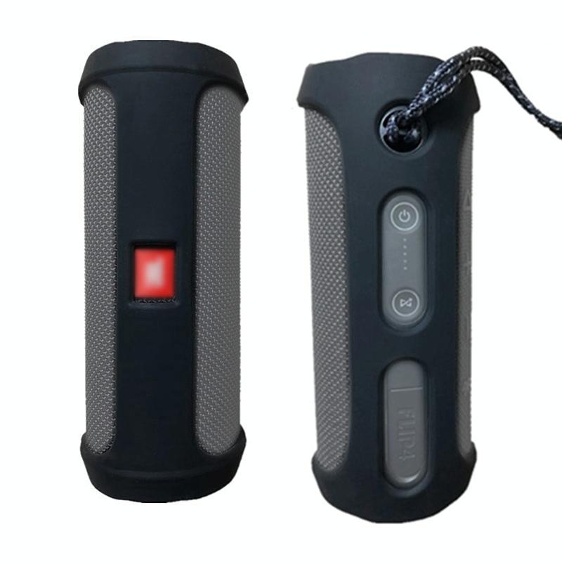 Protective Case for Jbl Flip4 Bluetooth Speaker - Portable Silica Gel - Black