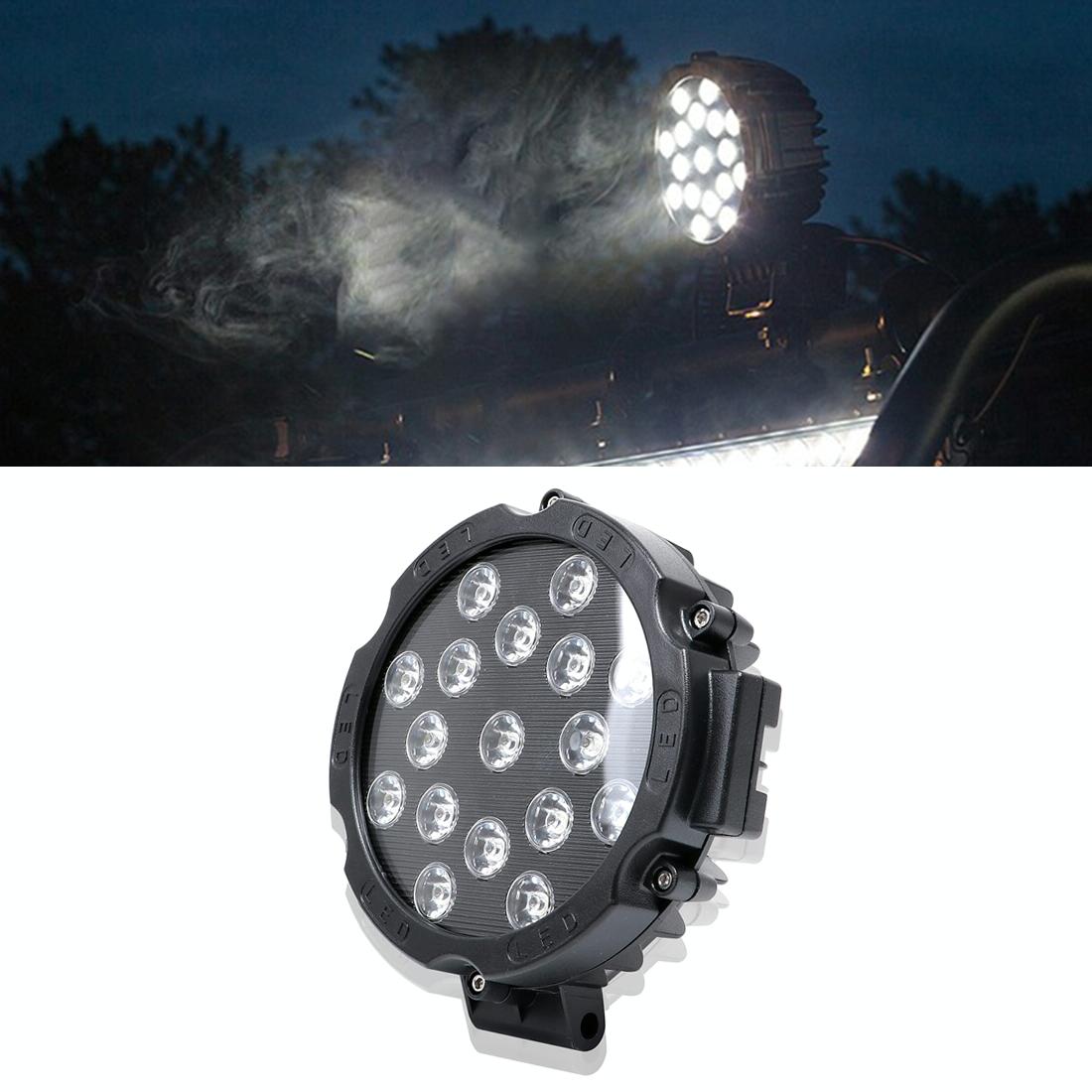 2 Pcs 3500Lm 6500K White Light 17 Led Waterproof Car Boat Marine Work Lights Spotlight Led Bulbs 30 Degrees Adjustable D