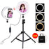 7.9 Mirror Light with Tripod & Usb 3 Modes Dual Colour Curved Ring Light for Vlogging Selfie Photography Video Phone Cla