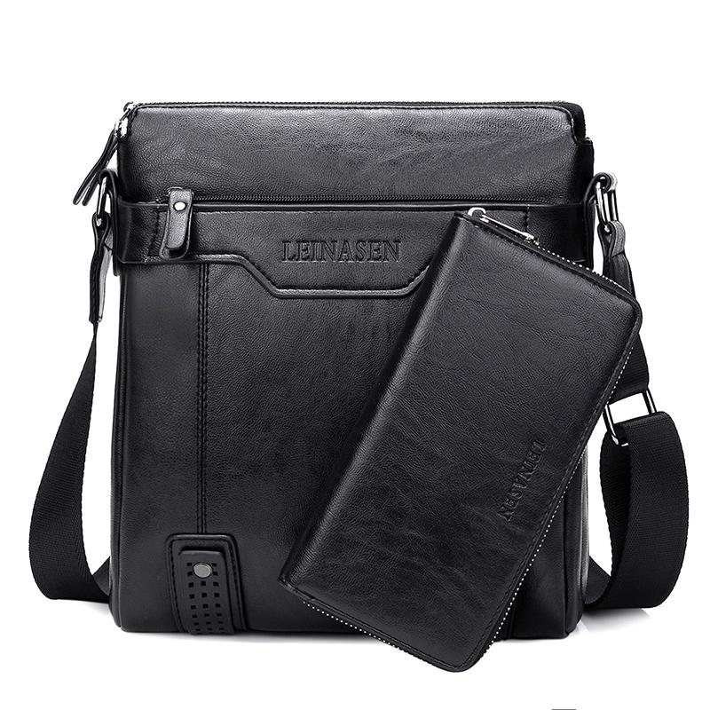 Multifunctional Men Business Messenger Bag Black