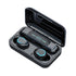 Wireless Noise-cancelling Earbuds with Charging Case - Black