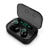 Wireless Stereo Bluetooth Headset with Charging Case and Digital Display - M7 Tws V5.0 - Black