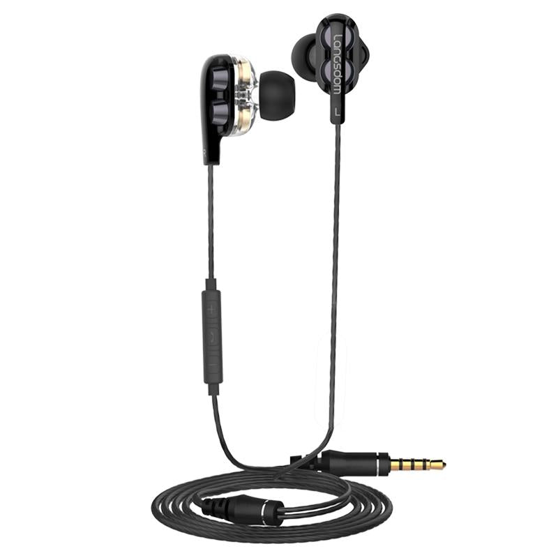 Black Double Moving Coil Wheat Headset