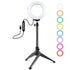 10 Mode Usb Led Ring Light with Tripod Mount and Cold Shoe Ball Head - 4.7 Inch Diameter