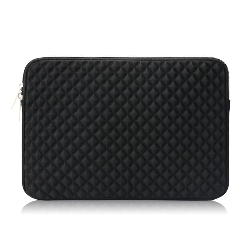 Textured Diamond Laptop Sleeve - Black