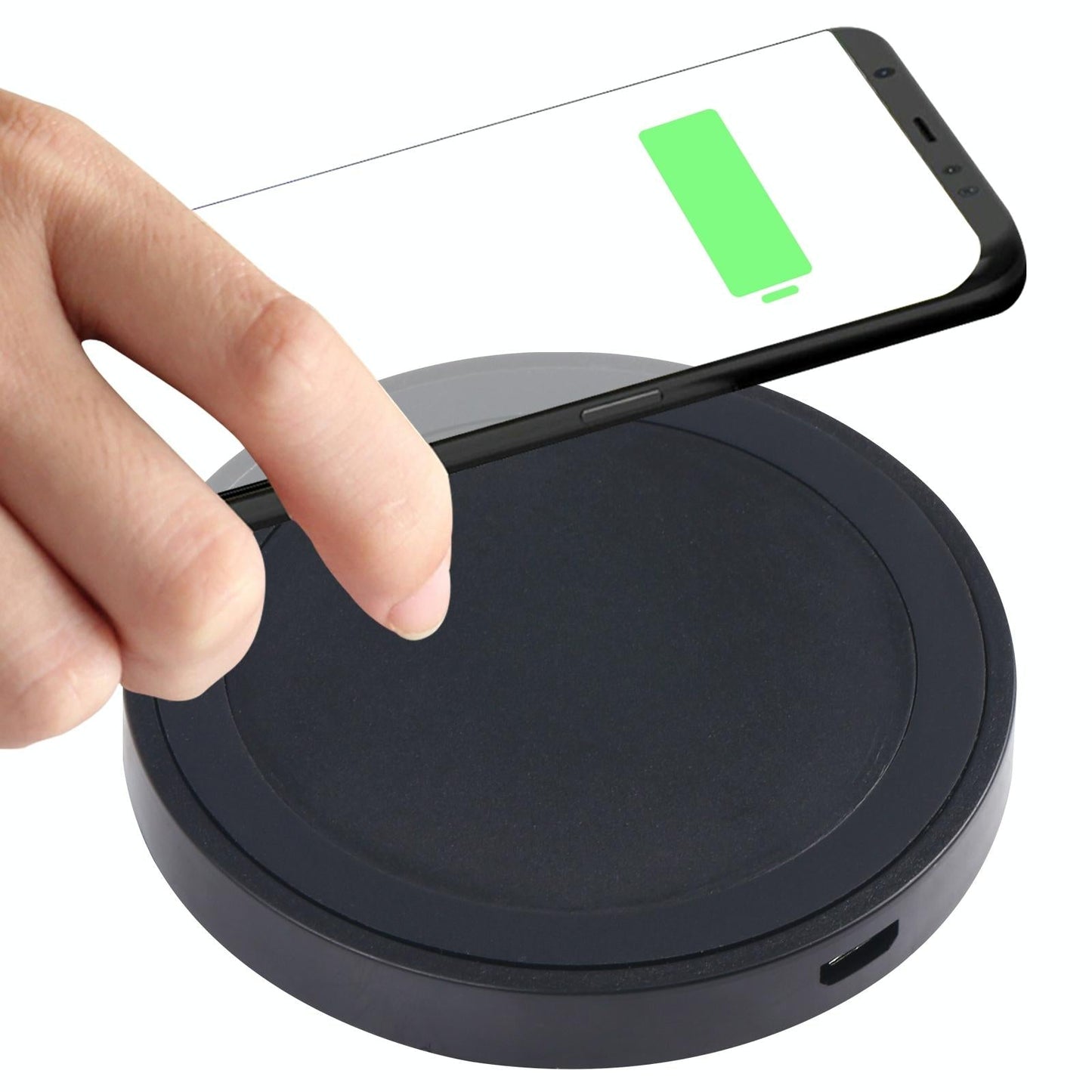 Universal 5W Round Wireless Charger - Black