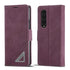 For Samsung Galaxy Z Fold4 5G Leather Dual Side Buckle Phone Cover - Wine Red