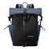 Large Capacity Contrast Backpack For Commuting - Deep Blue