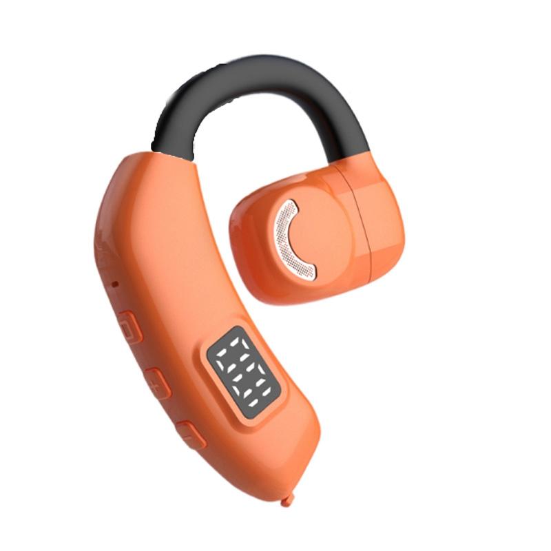 Wireless Earbuds with Digital Display and Stereo Sound - Orange