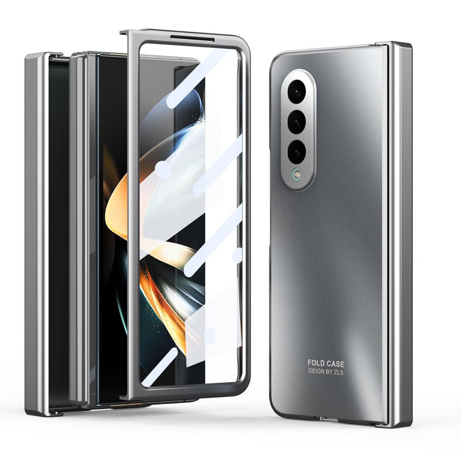 For Samsung Galaxy Z Fold4 5G Foldable Electroplated Case - Silver