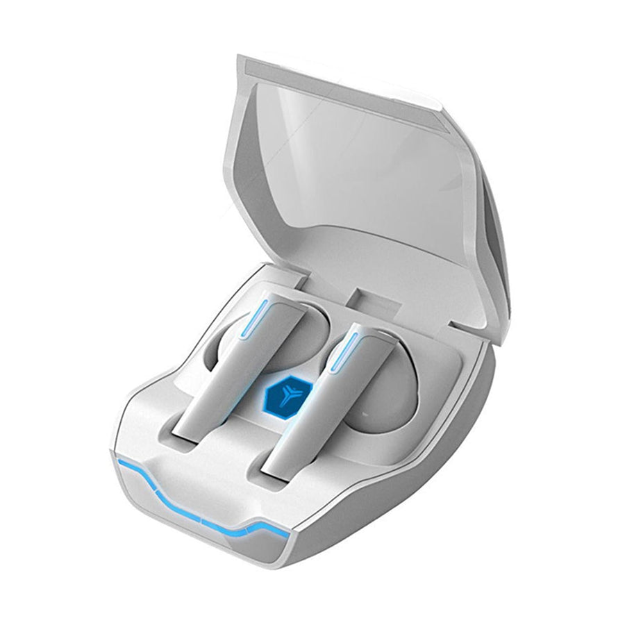 Wireless Bluetooth 5.0 Earphone with Dual Modes for Gaming and Music - White