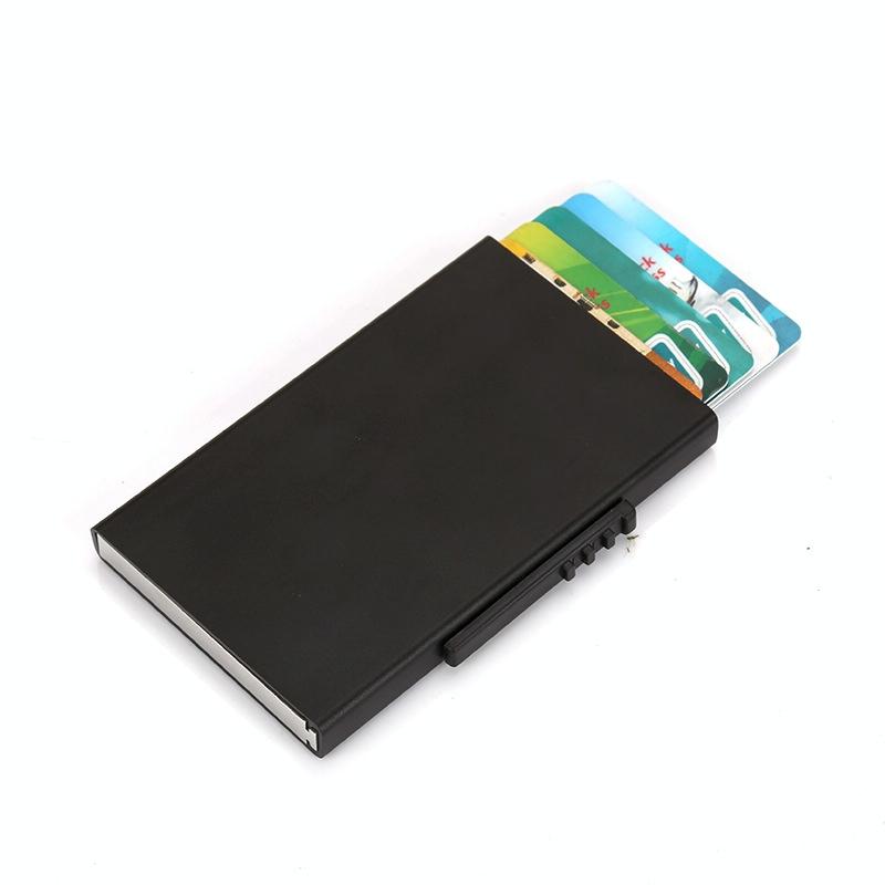 Aluminum Rfid Blocking Credit Card Holder - Black