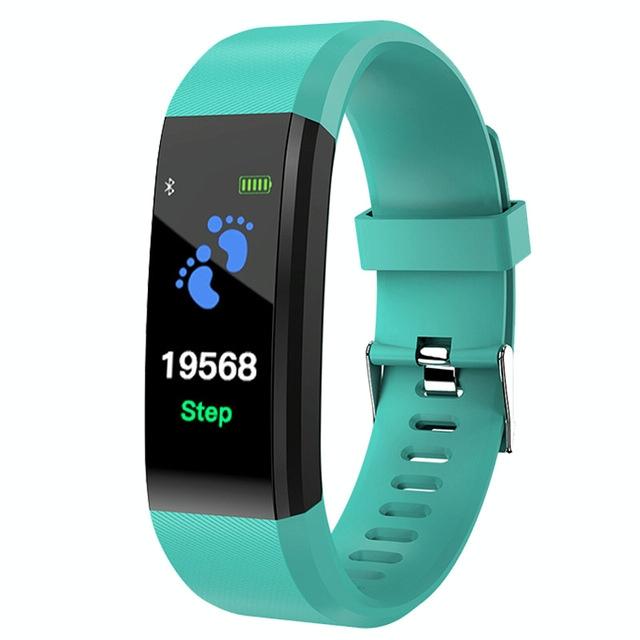 Fitness Tracker With Heart Rate And Blood Pressure Monitoring - Blue