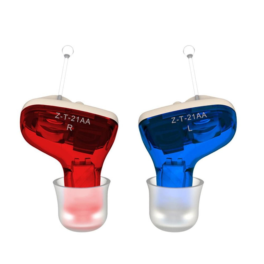 1Pair In Ear Hearing Aid For Elderly & Hearing Impaired - Red And Blue
