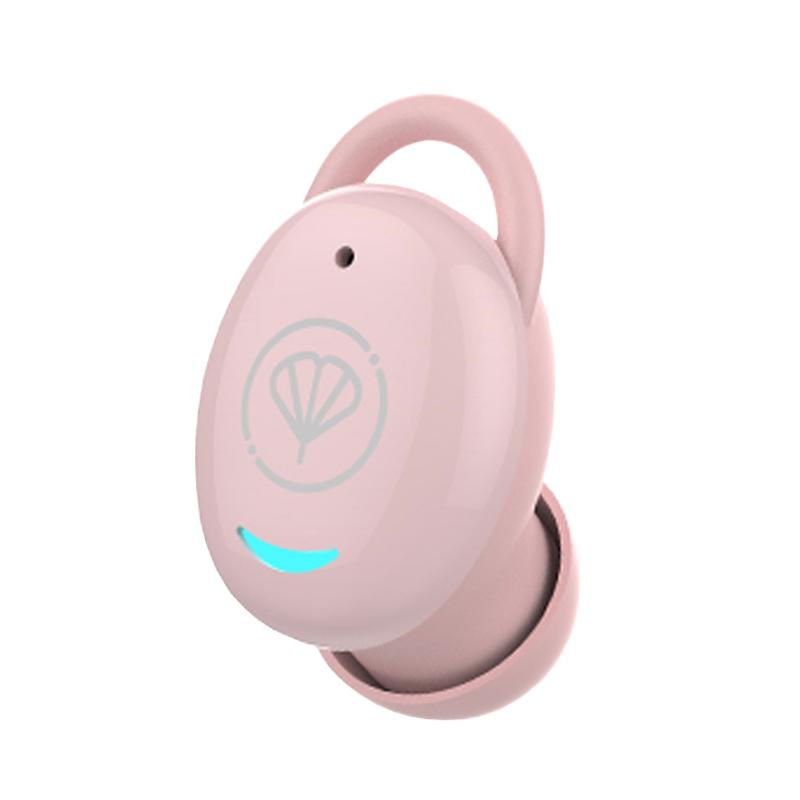 Mini Invisible Bluetooth Earphone - Single Ear Stereo Wireless - Pink