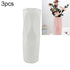 3-piece Plastic Vase Set for Dry and Wet Flower Arrangements and Floral Decor - White