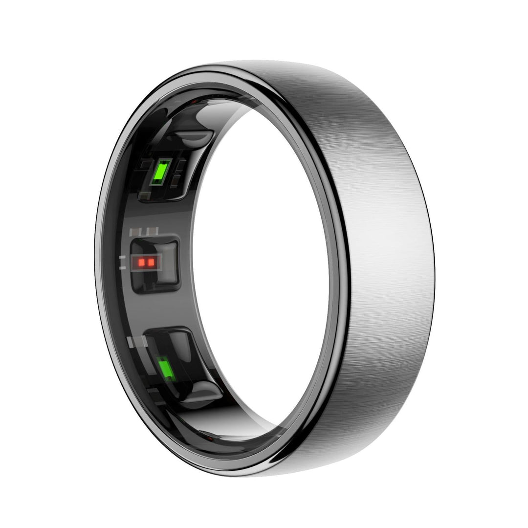 Smart Ring Heart Rate Blood Oxygen Sleep Sports Size 8 - Silver