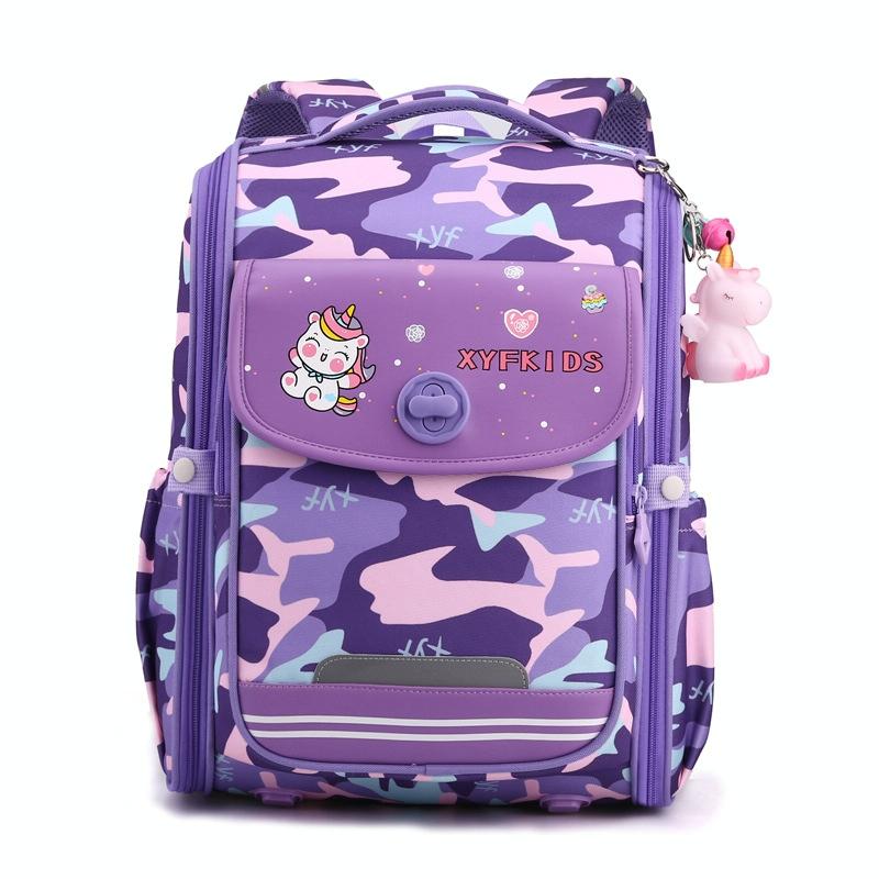 Double School Backpack for Girls - Beautiful Purple