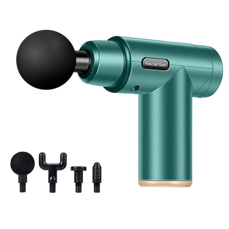 Fascia Mini Electric Muscle Portable Fitness Muscle Relaxing Massager / Massage Gun - Dark Green