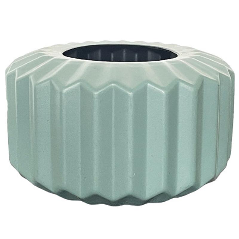 Versatile Vase for Wet and Dry Flowers - Glazed Decorative Pot - Light Green