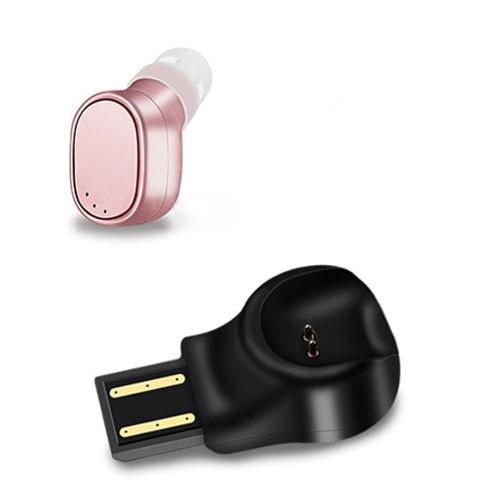 Portable Magnetic Bluetooth Earbud for Iphone - Lesiri X12 - Rose Gold