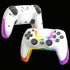 Wireless Bluetooth Grip for Ps4 with Dazzling Colour Light - White