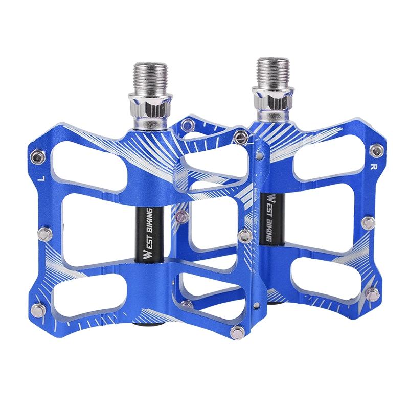 Aluminum Bicycle Pedals Riding Foot Accessories - Blue