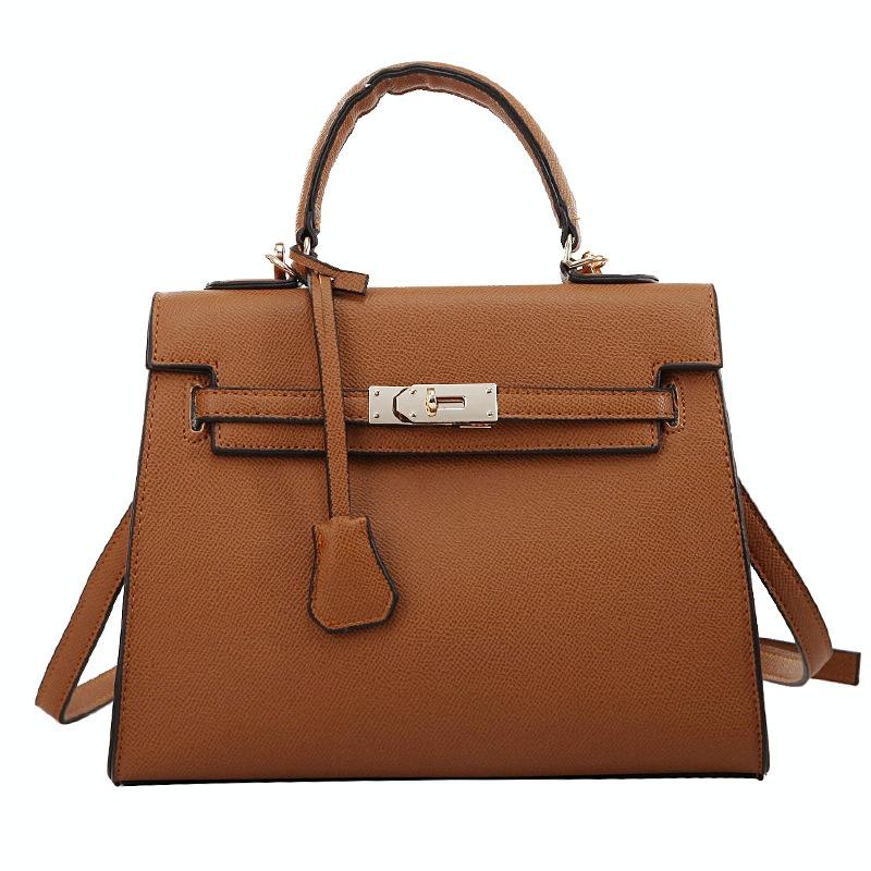 Stylish Winter Crossbody Bag for Women - Single Shoulder Kelly Design - Brown