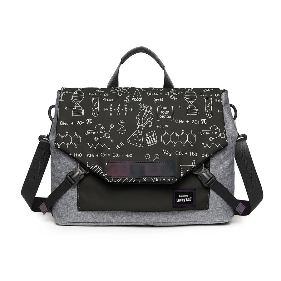 Anti-drop Crossbody Laptop Bag - Fits 13.3-16 Inch - Airbag Protection - Gray Black Equation
