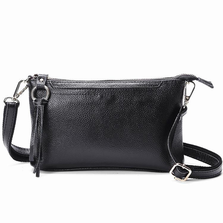 Large Capacity Tassel Shoulder Bag For Women - Black