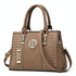 Women Leather Messenger Handbag - Stylish and Functional - Khaki