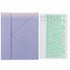 Bluetooth Keyboard Leather Case For Ipad 10.2 / 10.5 With Monochrome Backlight & Three-Fold Holder - Purple