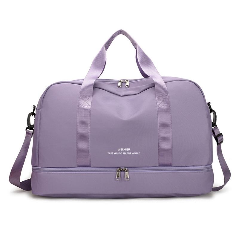Lightweight Travel Duffel Bag Large Capacity - Purple