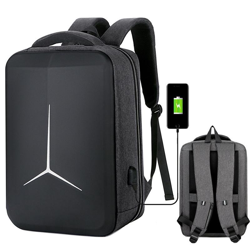 Waterproof Business Laptop Backpack with Usb Port - Multifunctional - Dark Gray - 15 Inch